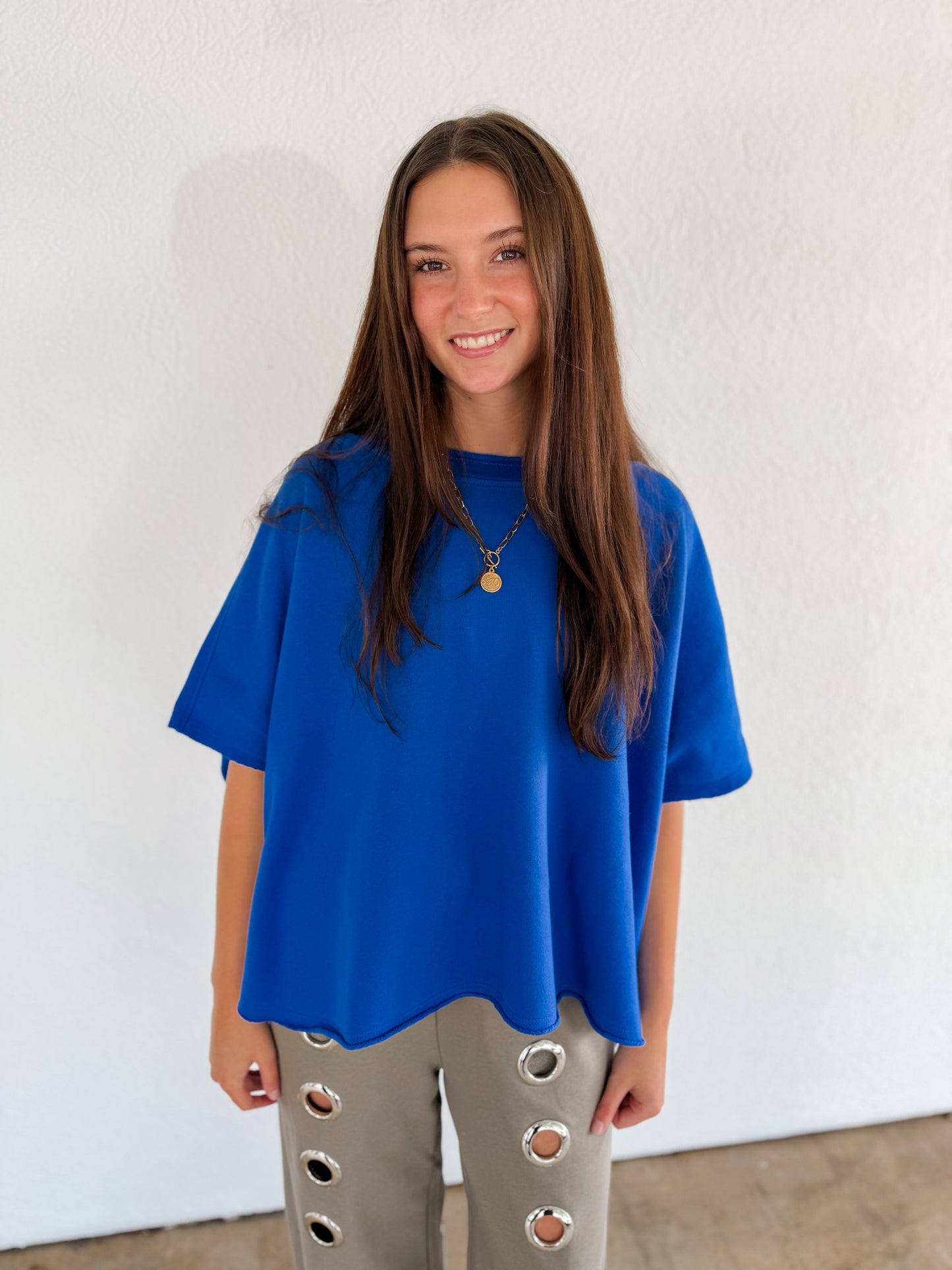Blue Dolman Top