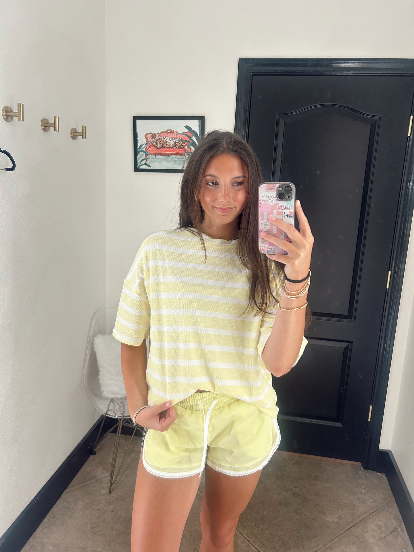 Yellow and White Stripe Shirt