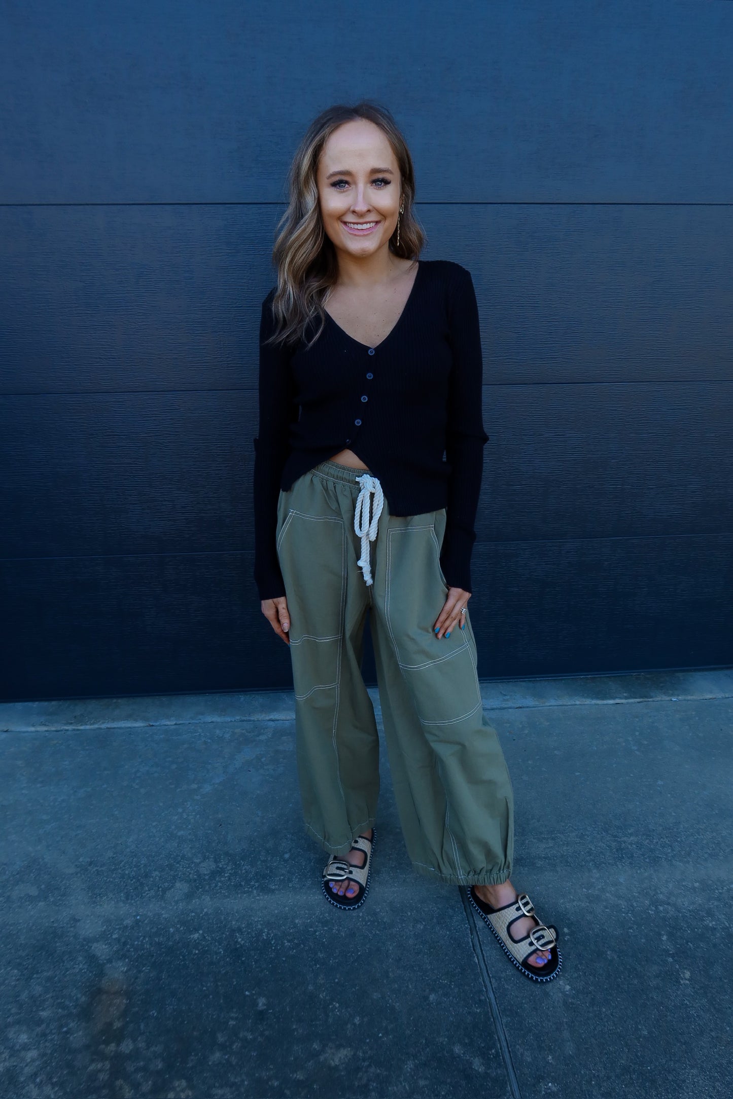 Balloon Shaped Cotton Pants