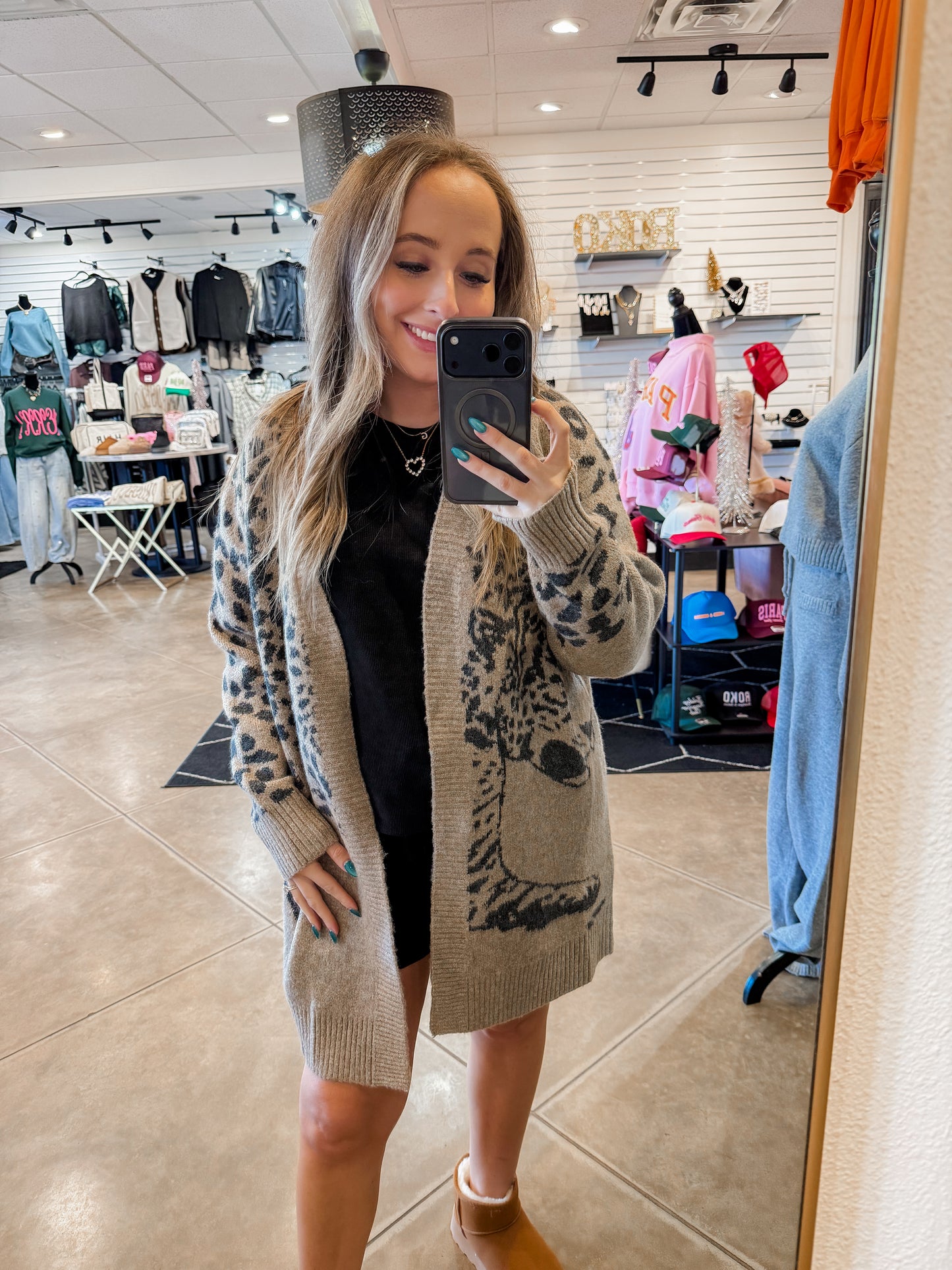 Animal Mocha Cardigan