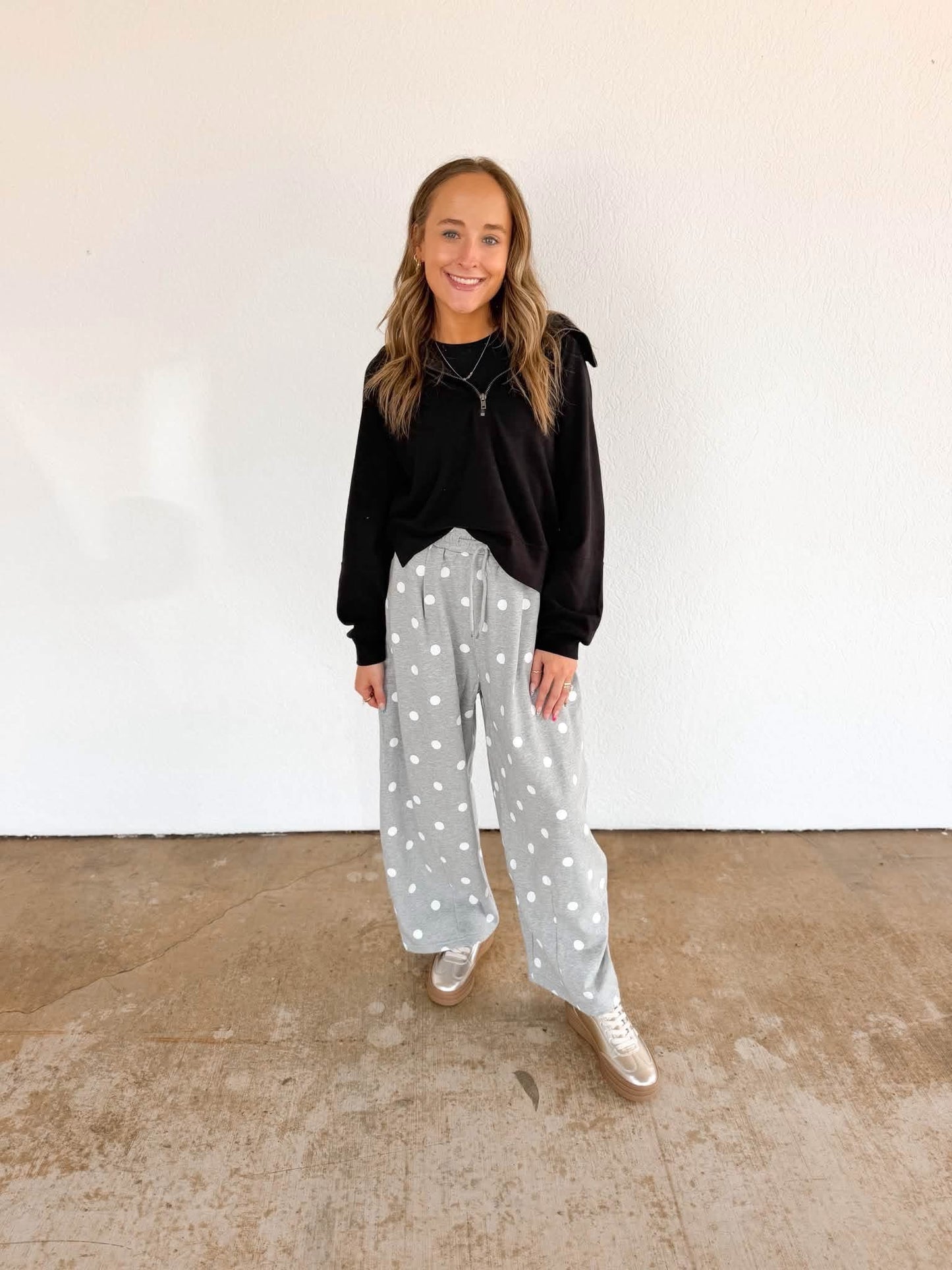 Polka Dot Sweatshirt Pants