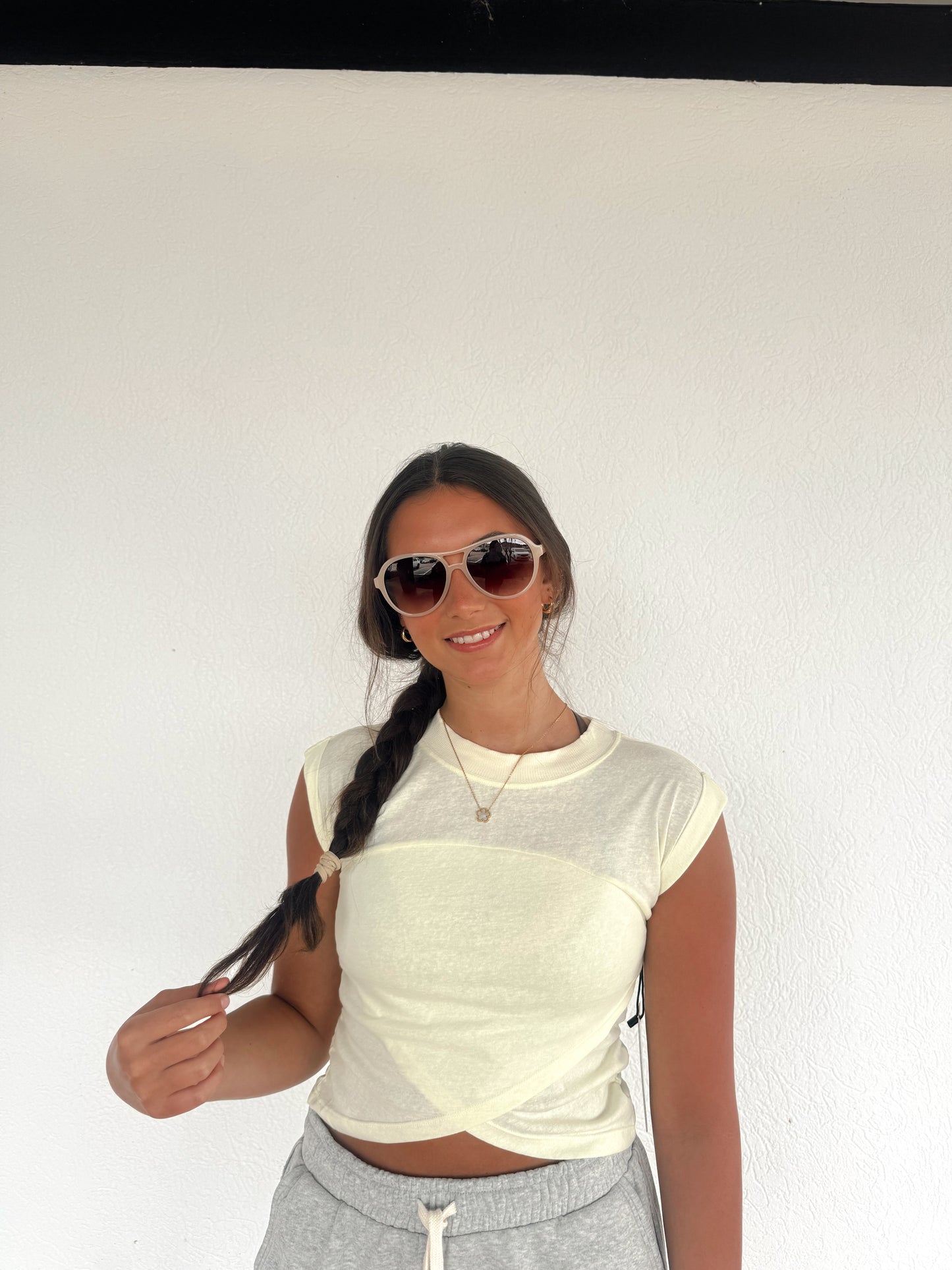 Butter Yellow Crossover Shirt