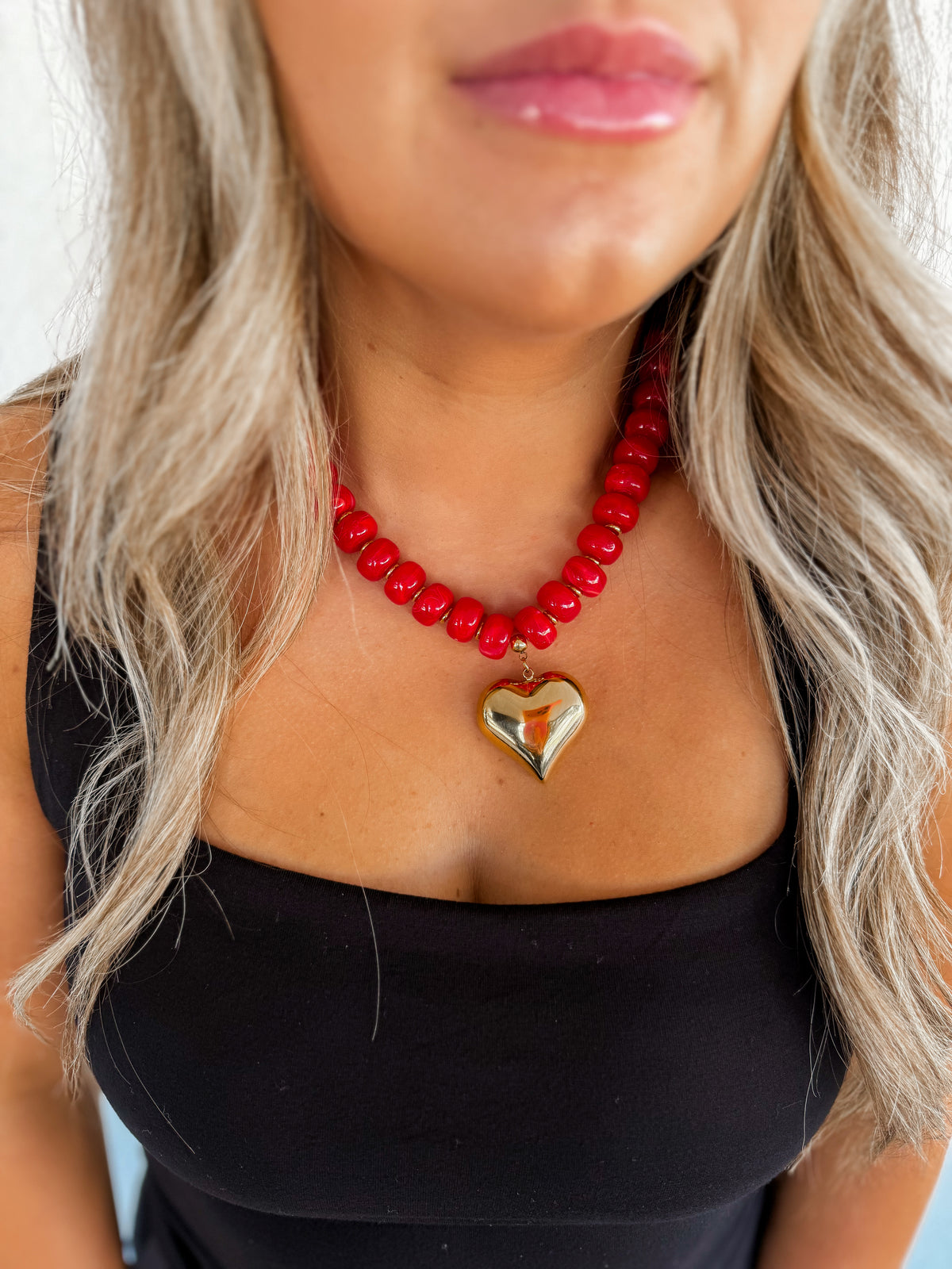 Red heart necklace
