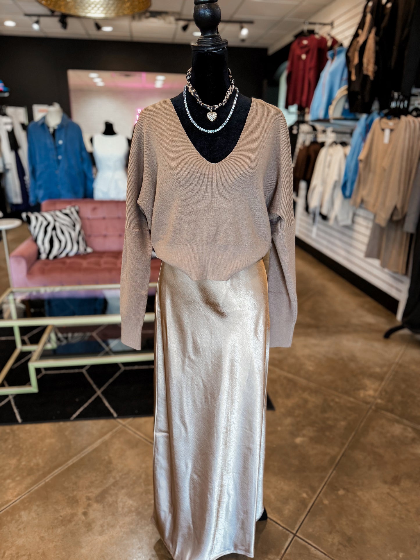 Mocha v neck sweater