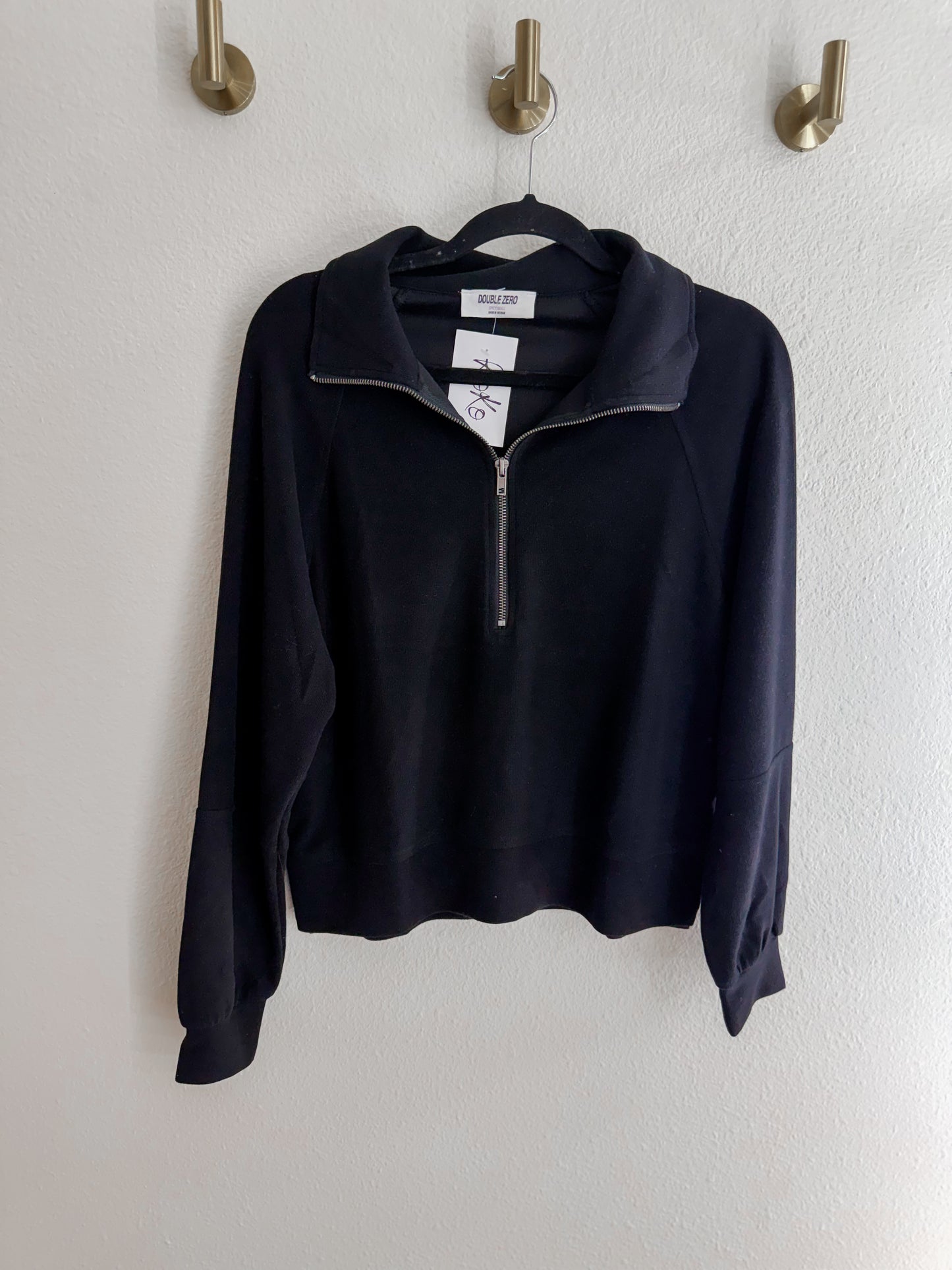 Soft ribbed half zip