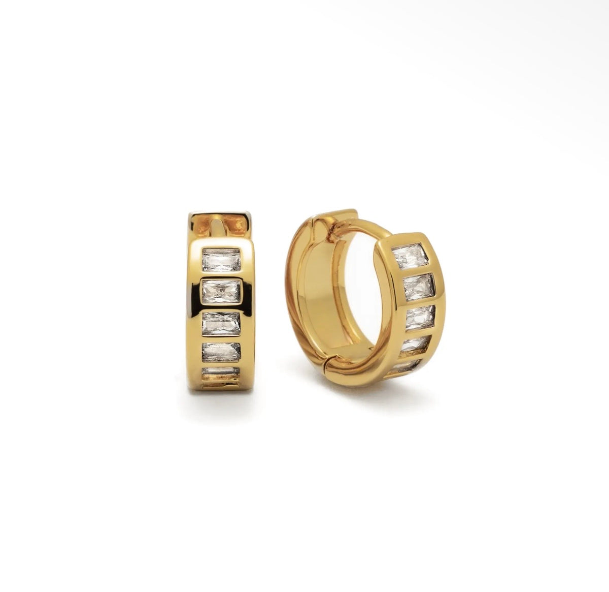 Baguette Huggie earrings