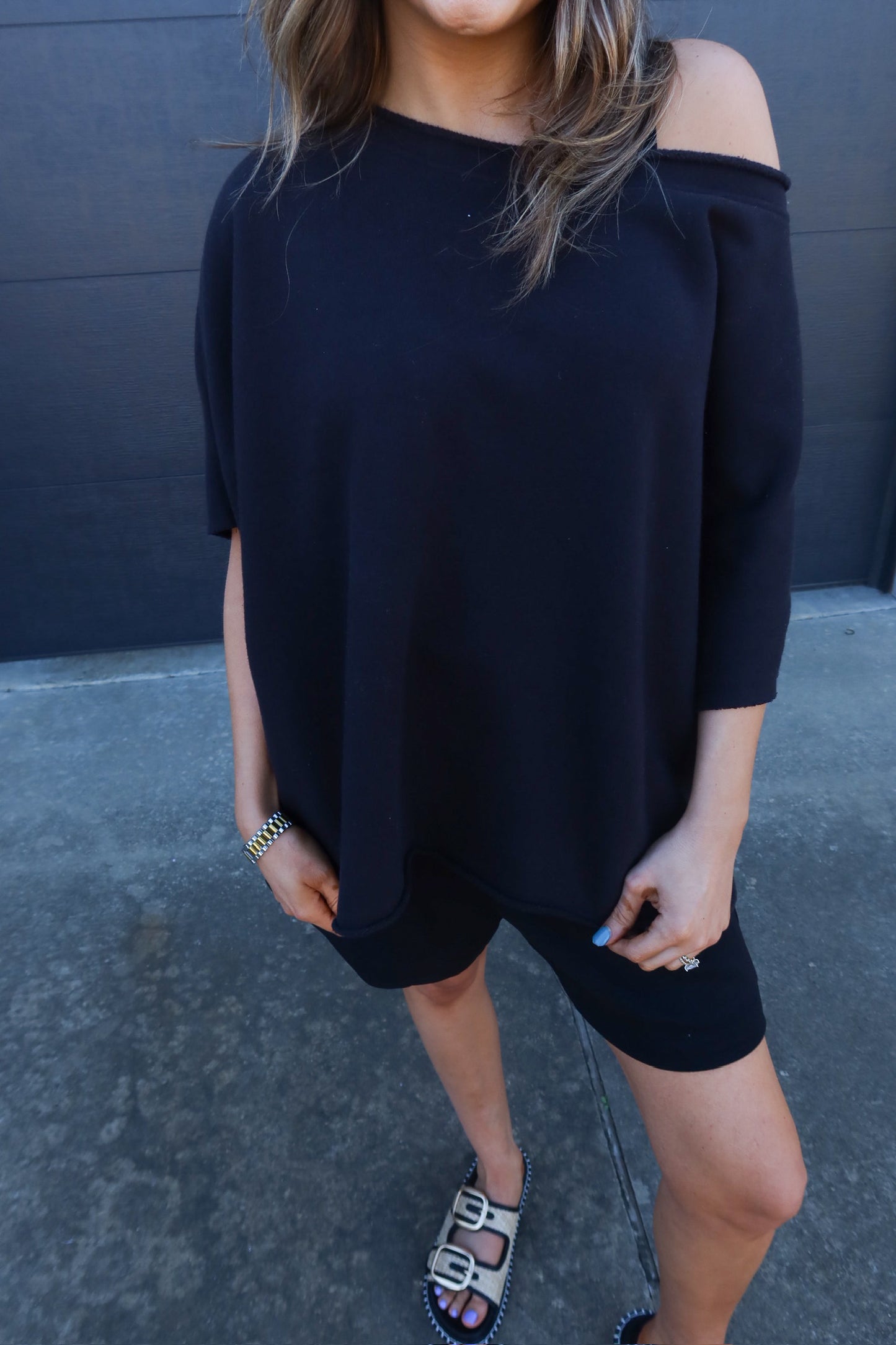 Black Dolman Top
