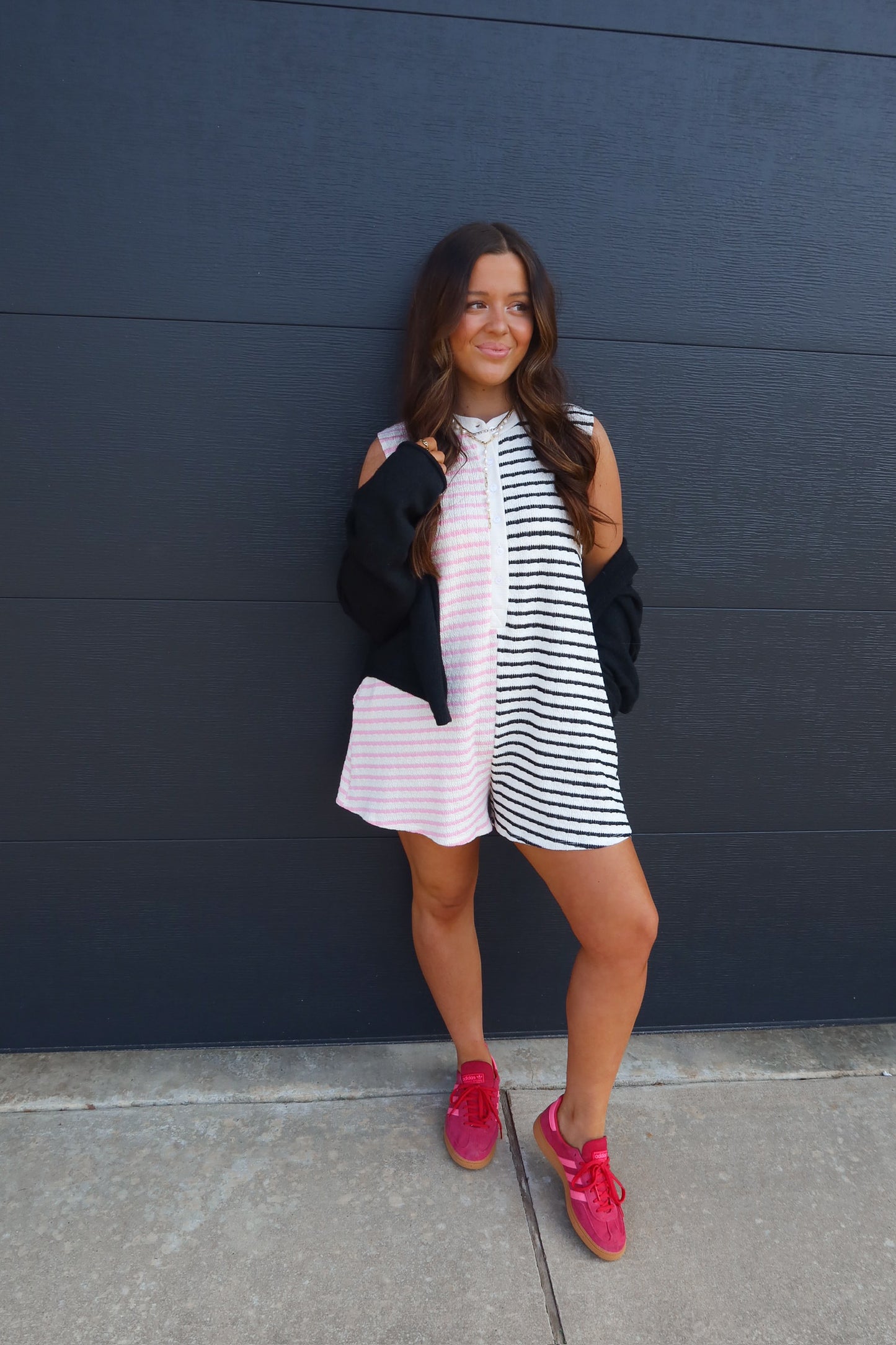 Stripe Print Romper