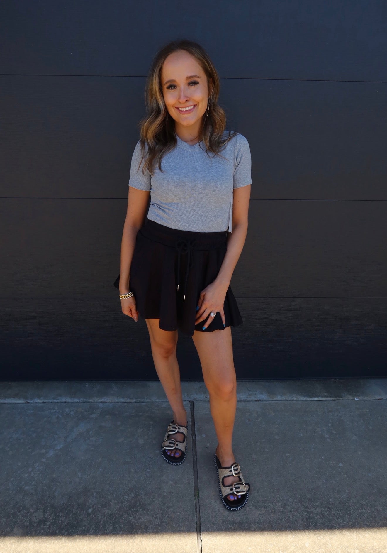 Layered mini skirt