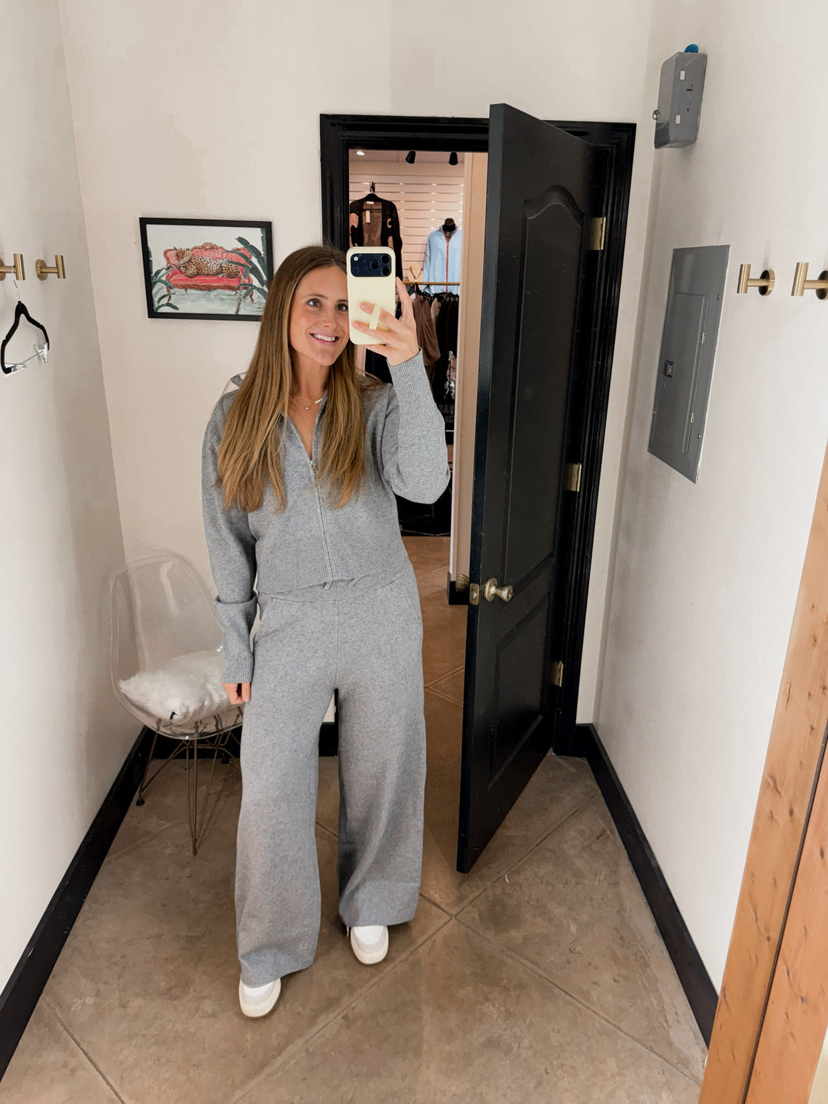 Charcoal sweater set