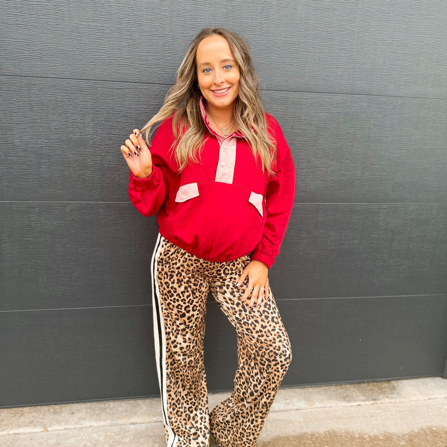 Color block pullover