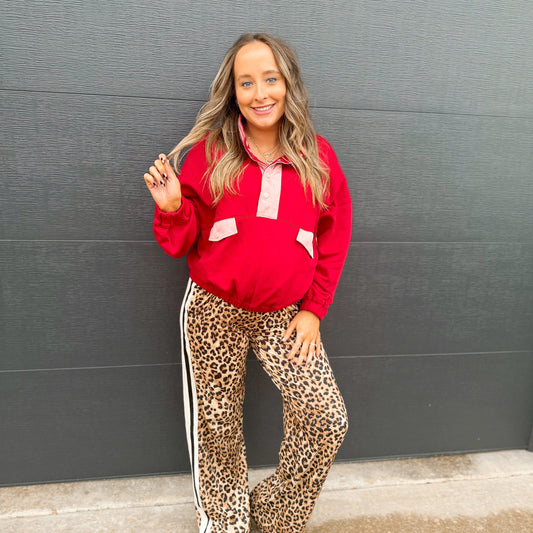 Color block pullover