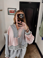 Striped Half Zip