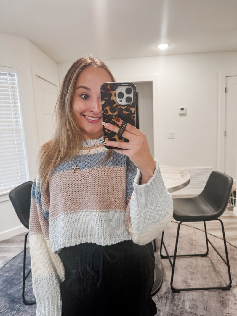 Knit cropped sweater