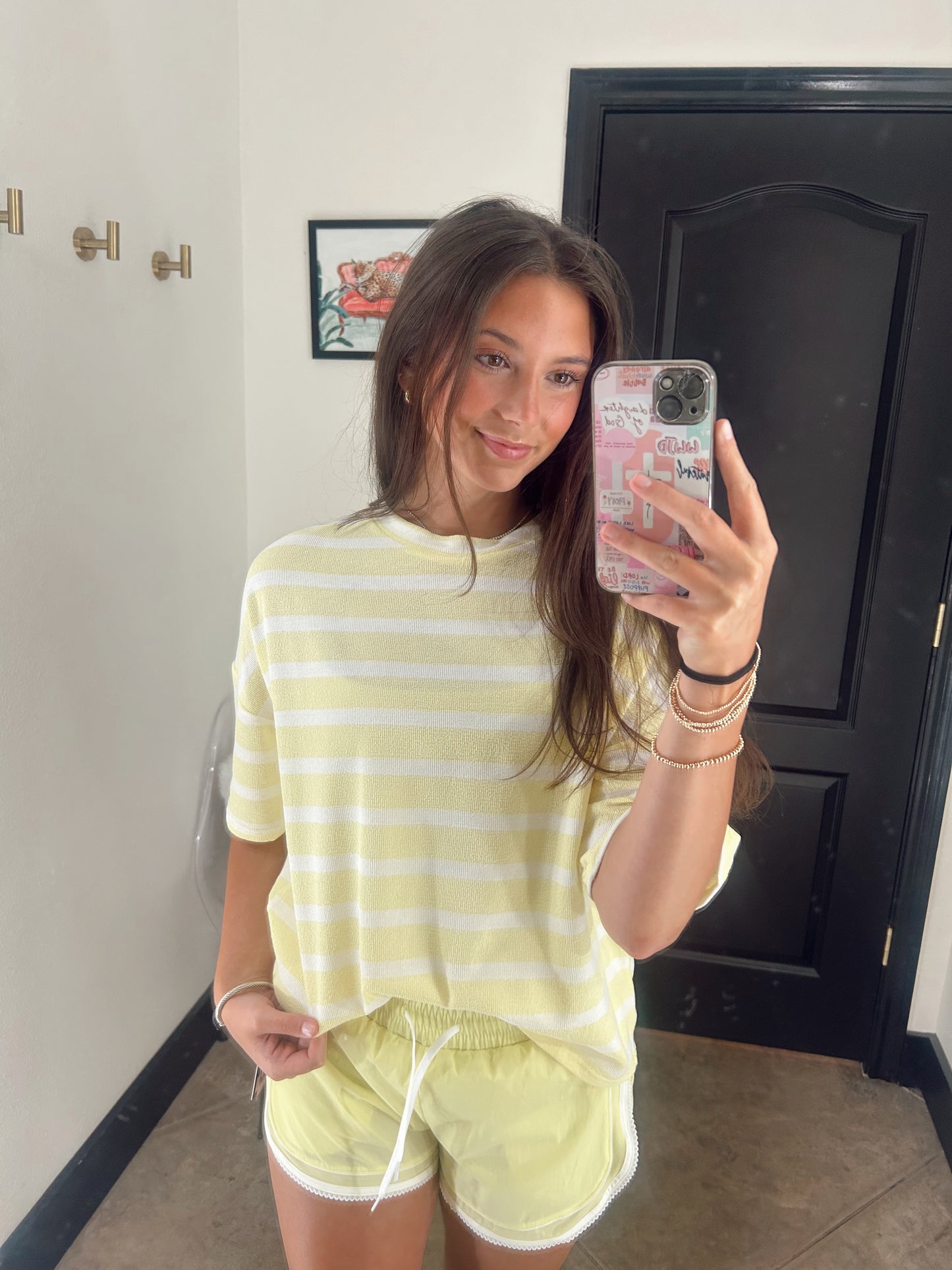 Yellow and White Stripe Shirt