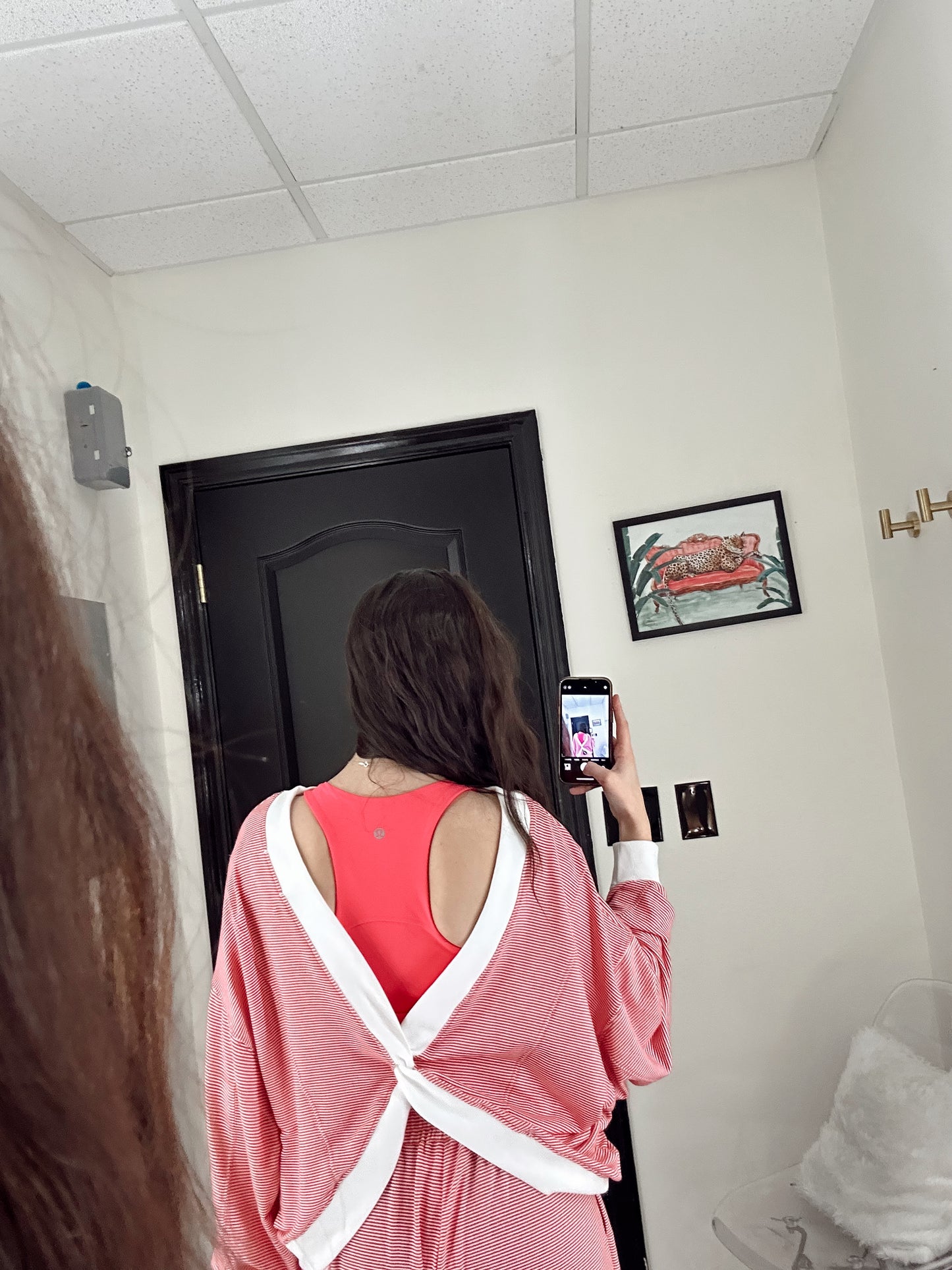 Striped Open Back Top