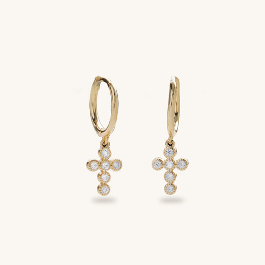 Crystal Cross Huggies