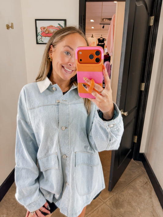 Collared Denim Jacket