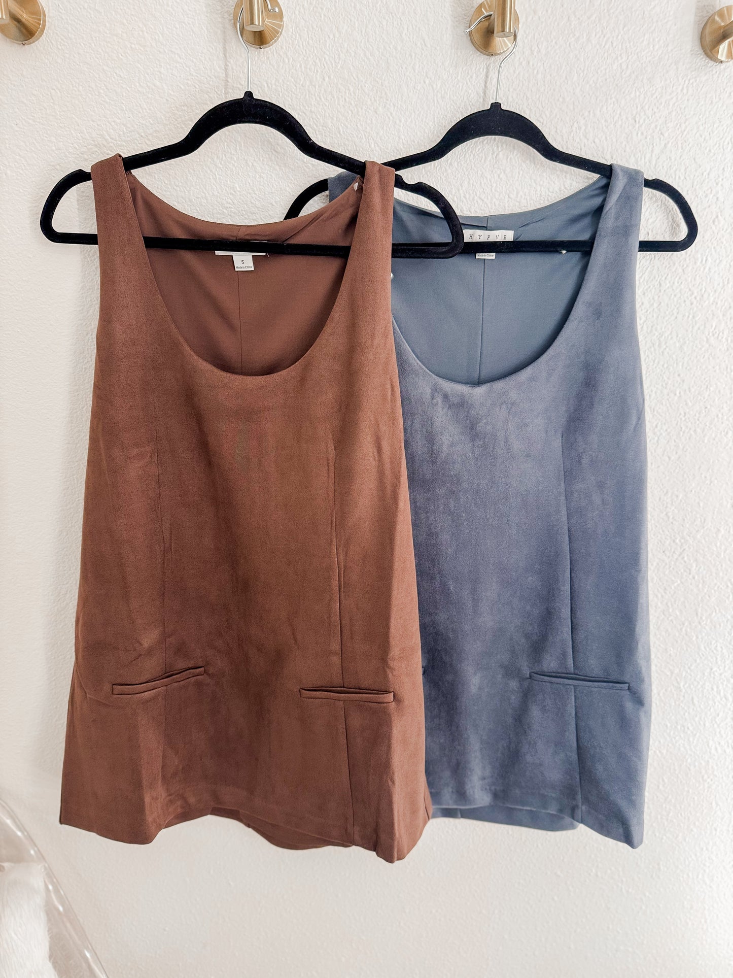 Suede Shift Dress
