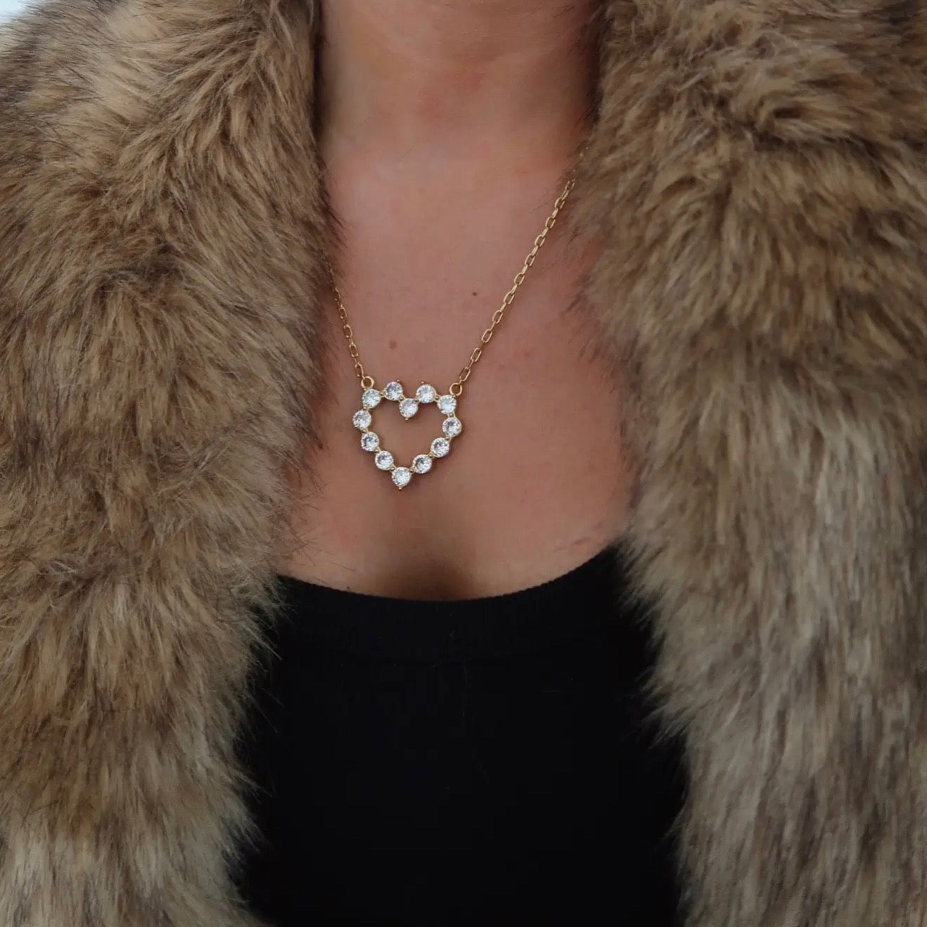 XL Stone Heart Necklace