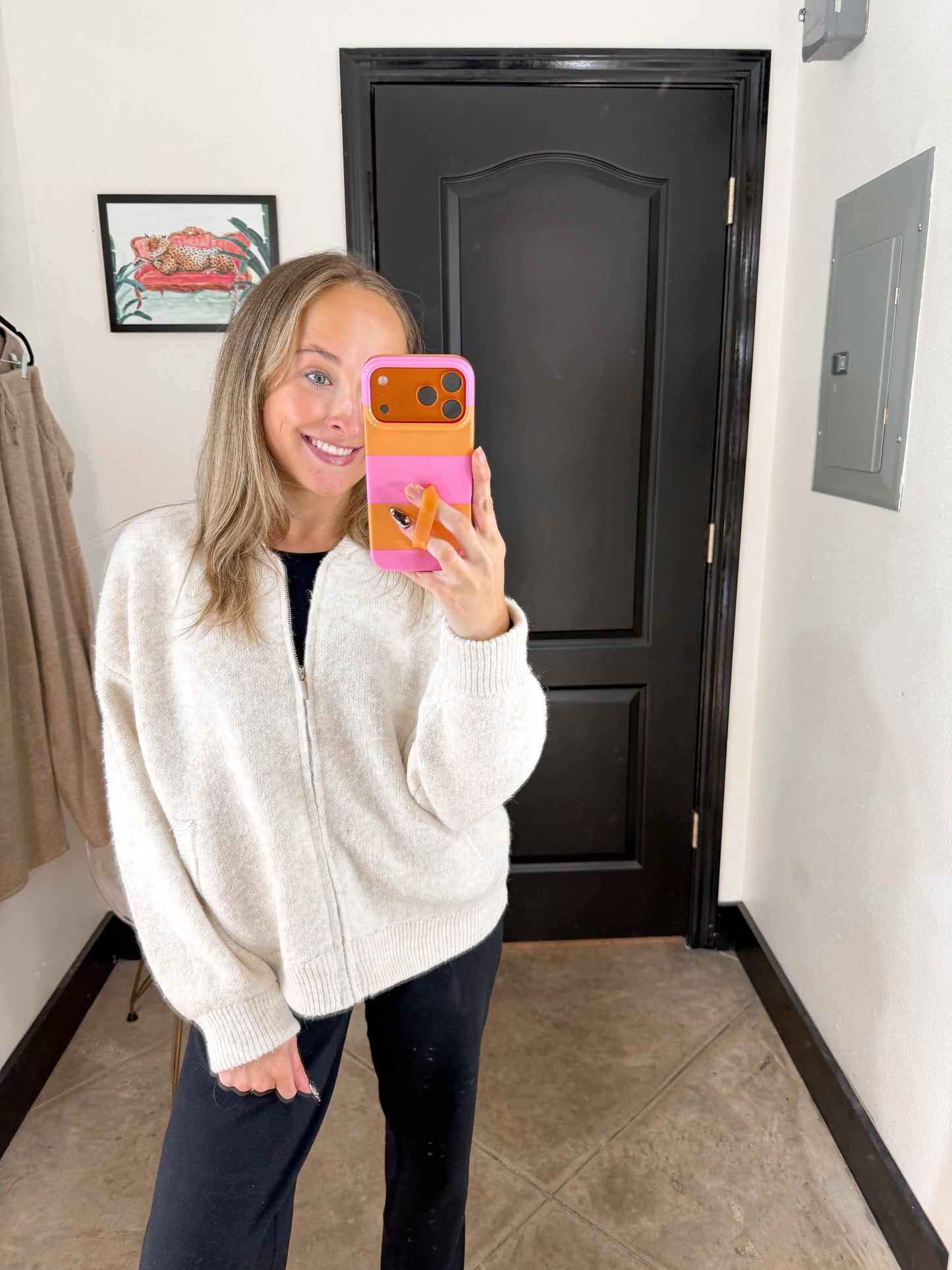 Oatmeal sweater jacket