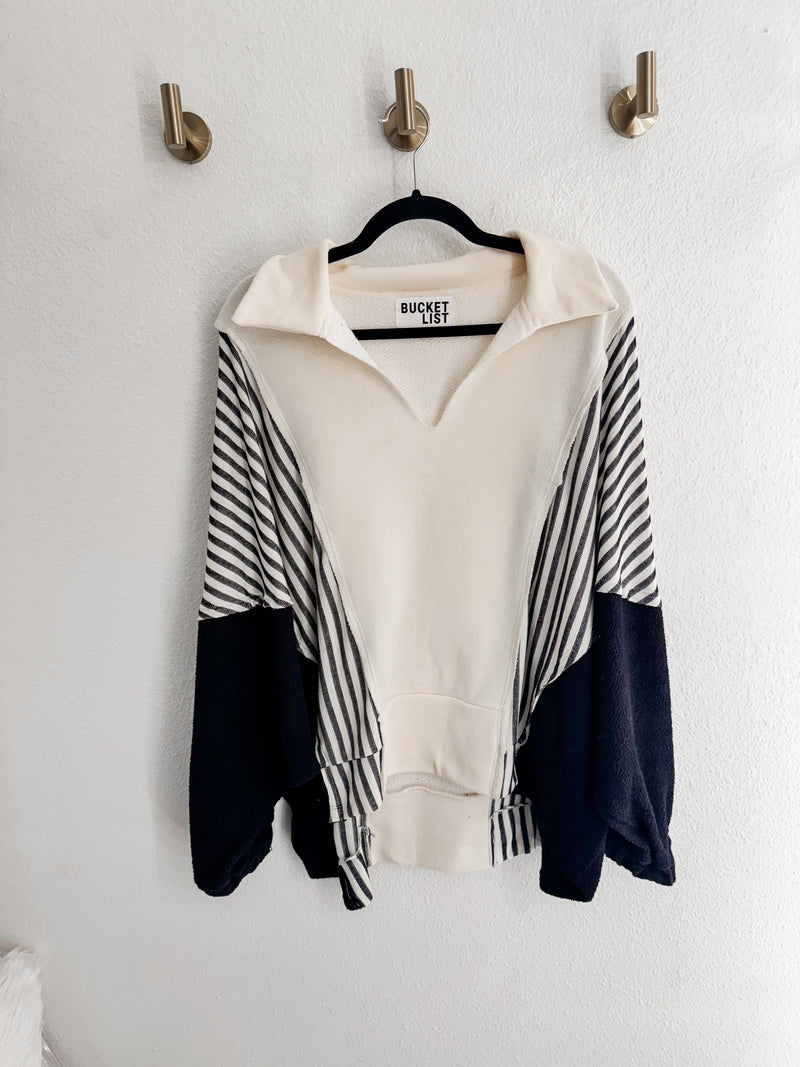 Striped oversized top