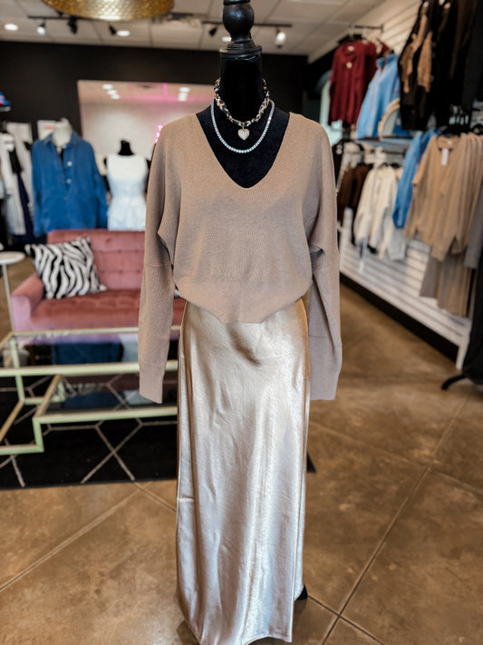 Mocha v neck sweater