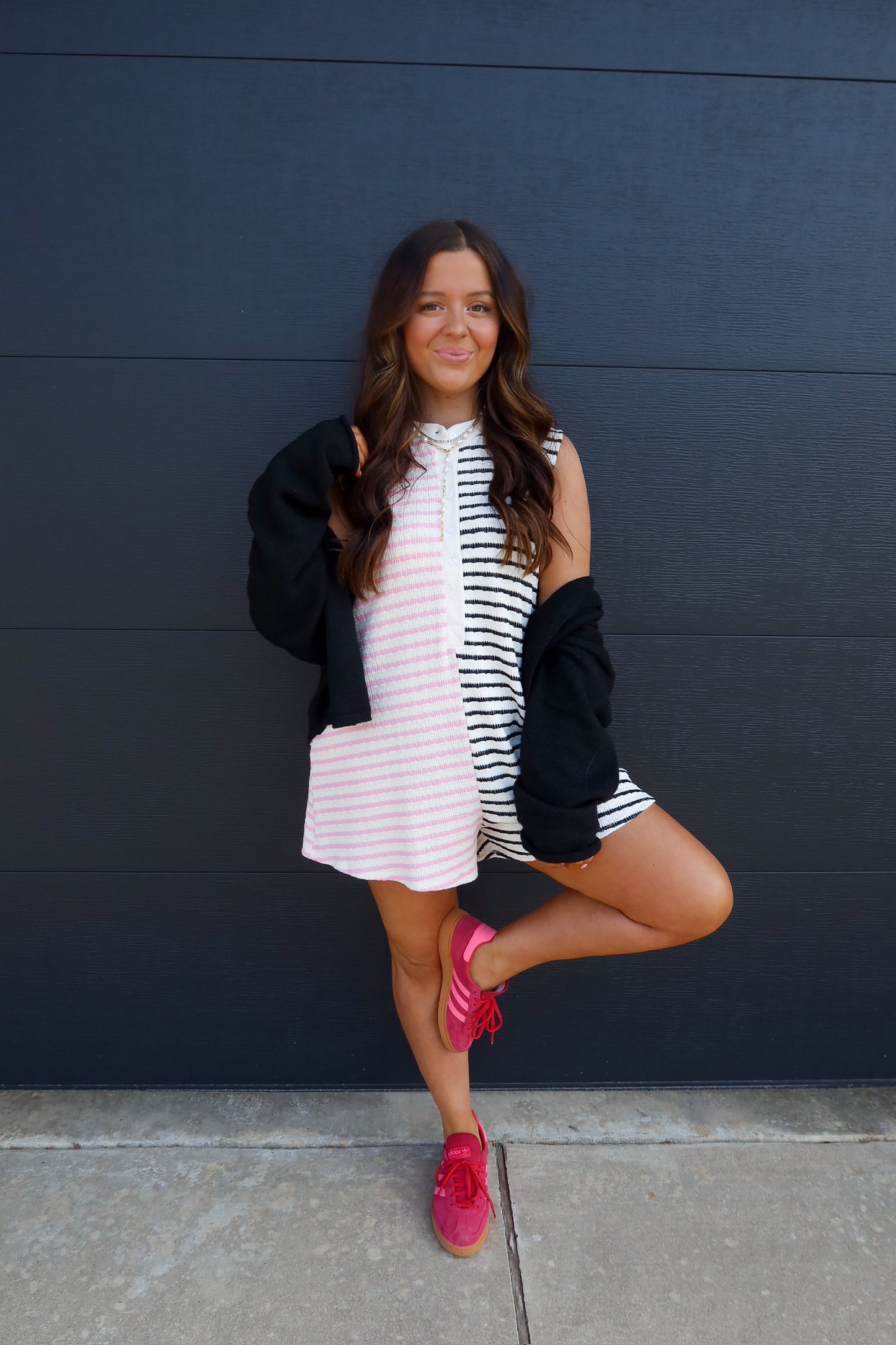 Stripe Print Romper