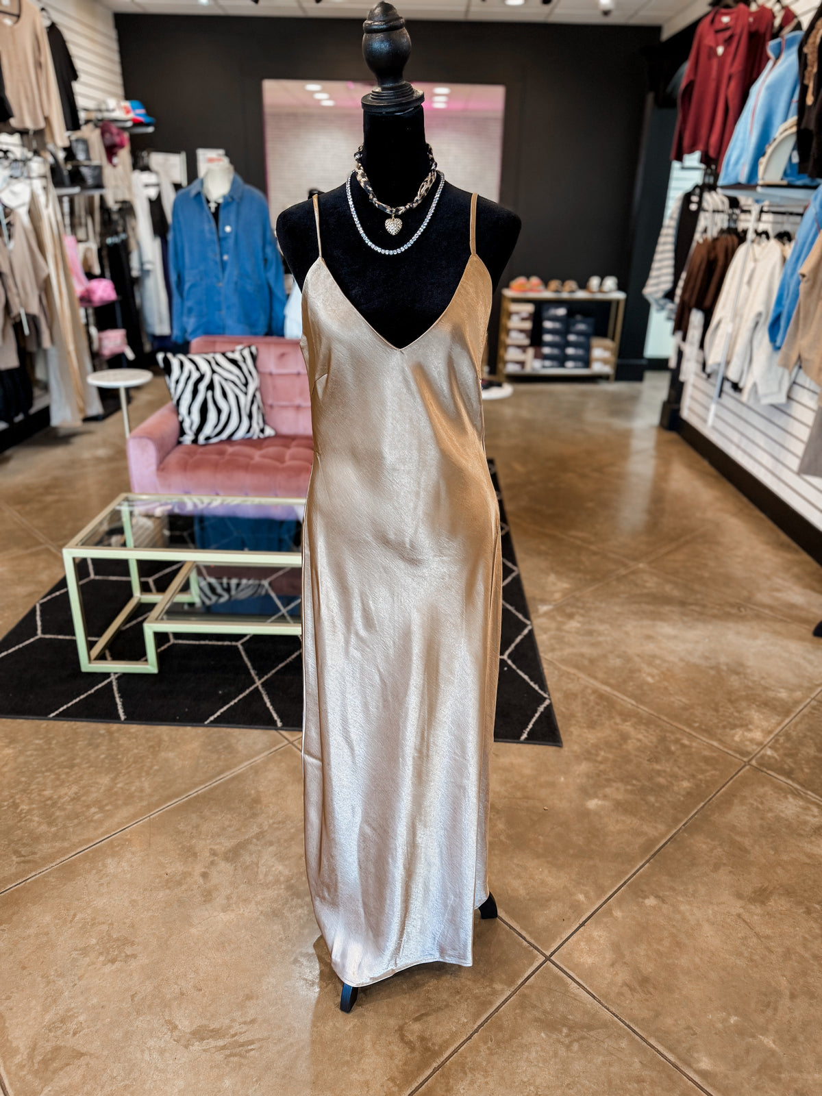 Satin midi dress