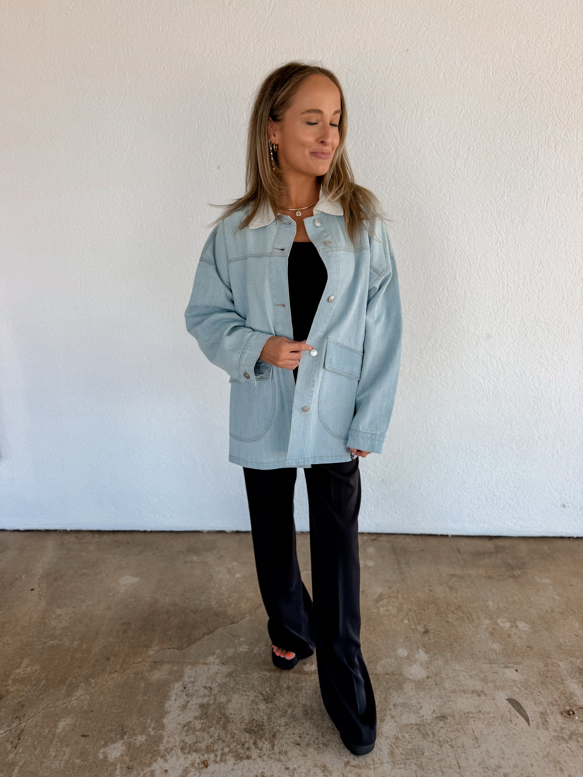 Collared Denim Jacket