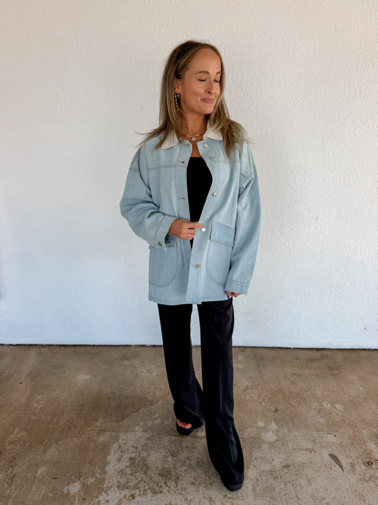 Collared Denim Jacket