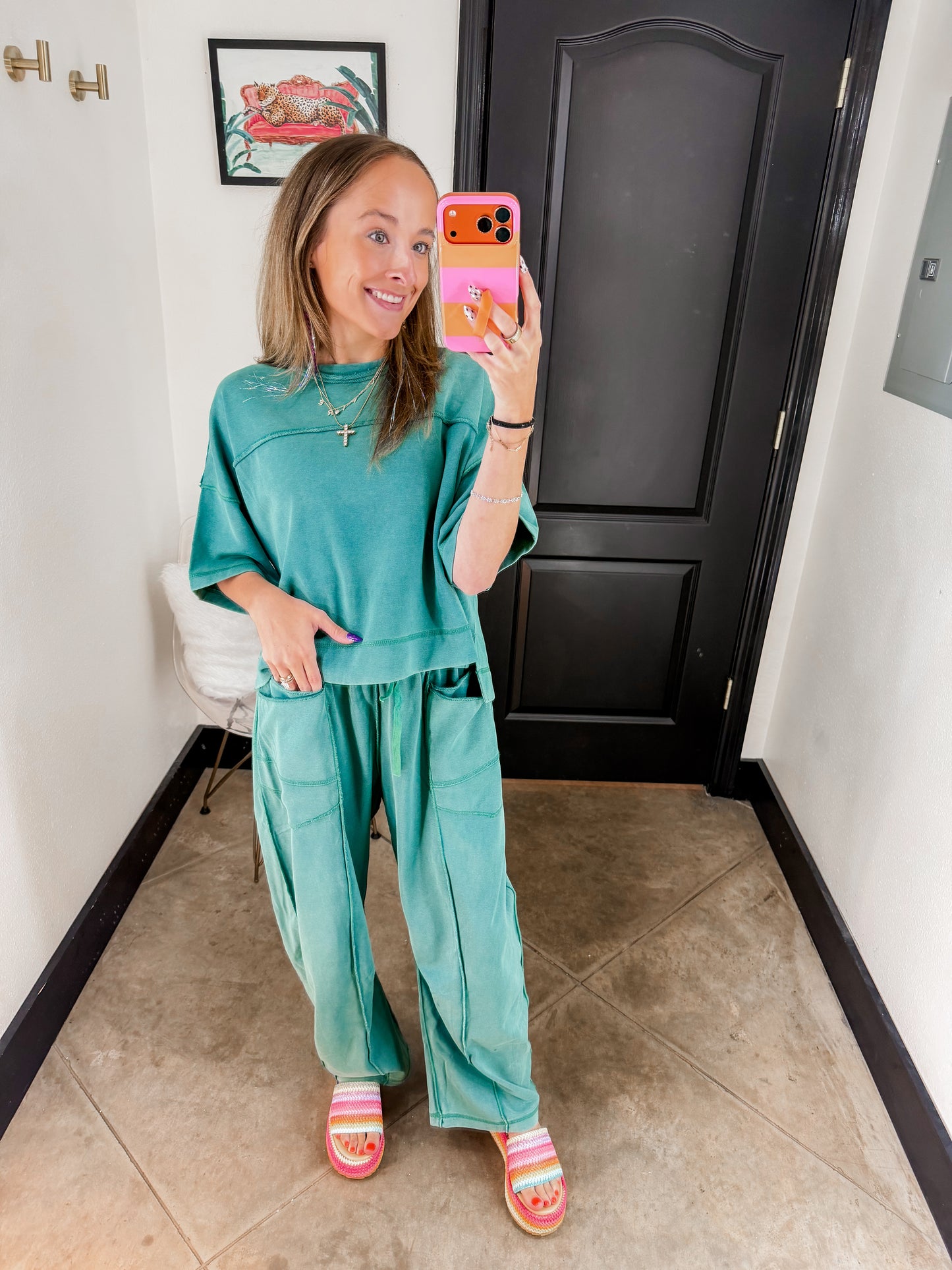 Teal Boho Lounge Set
