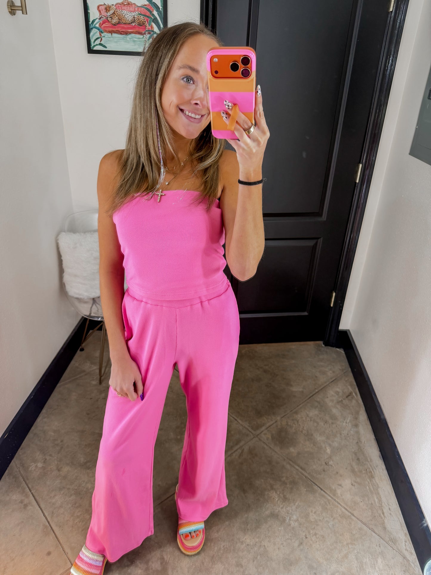 Ribbed Strapless Set