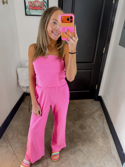 Ribbed Strapless Set