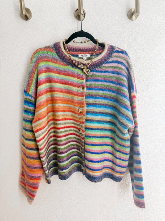 Multi Color Button Down Sweater