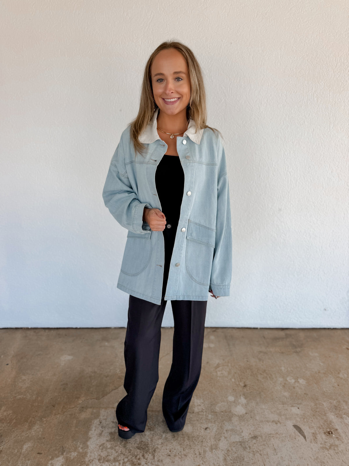 Collared Denim Jacket