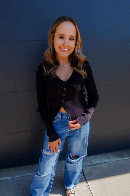 Asymmetrical ribbed top