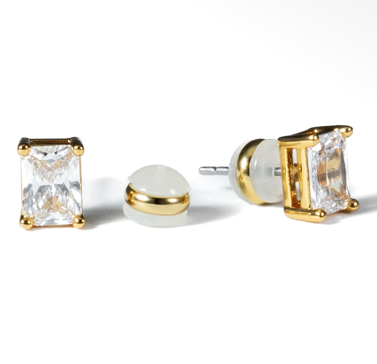 Baguette stud earrings