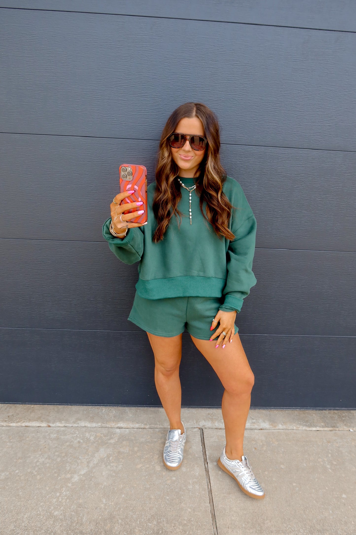 Lounge Short Set Kelly Green