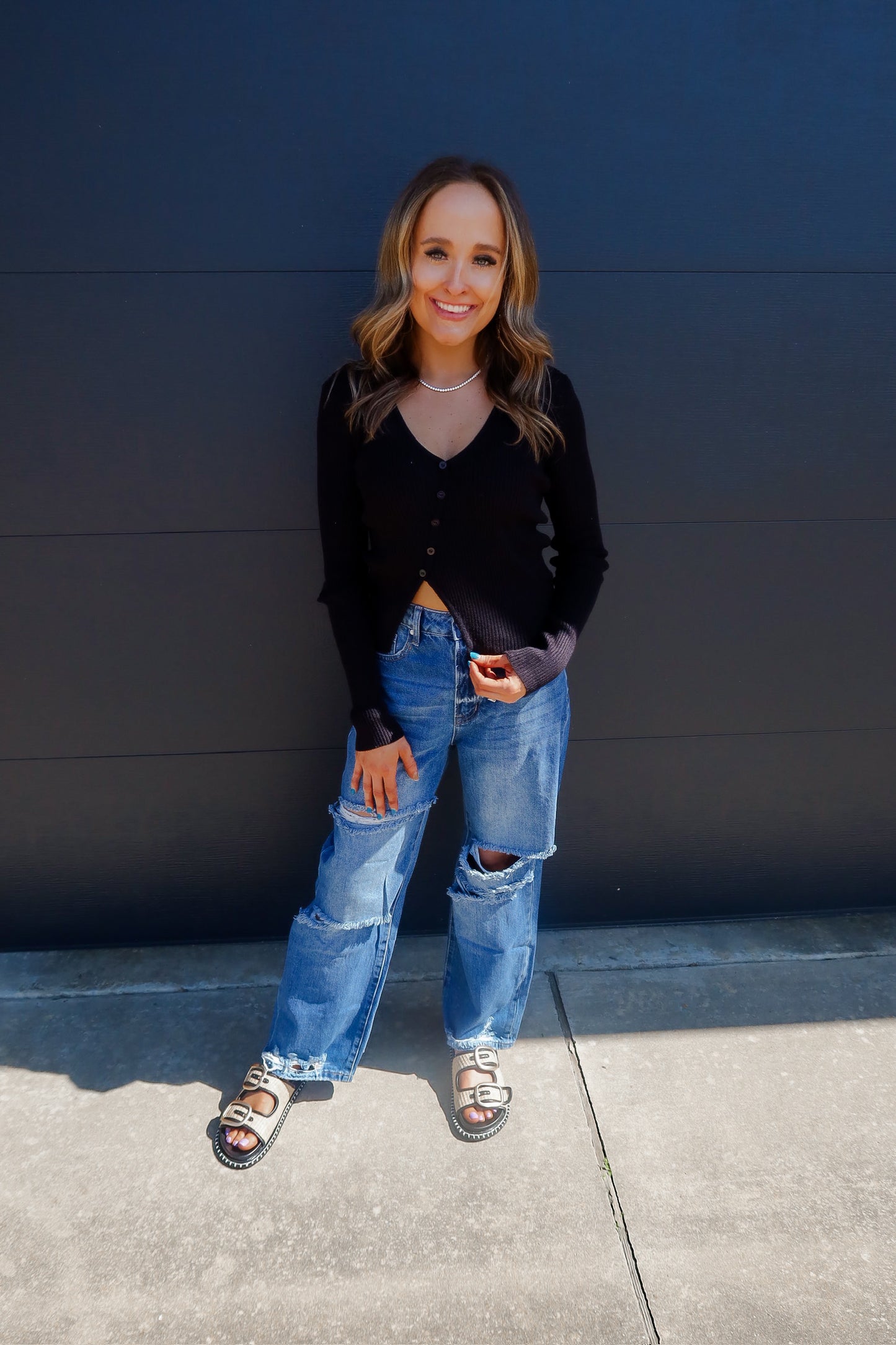 Asymmetrical ribbed top