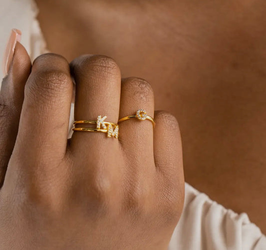 Gold Initial Ring