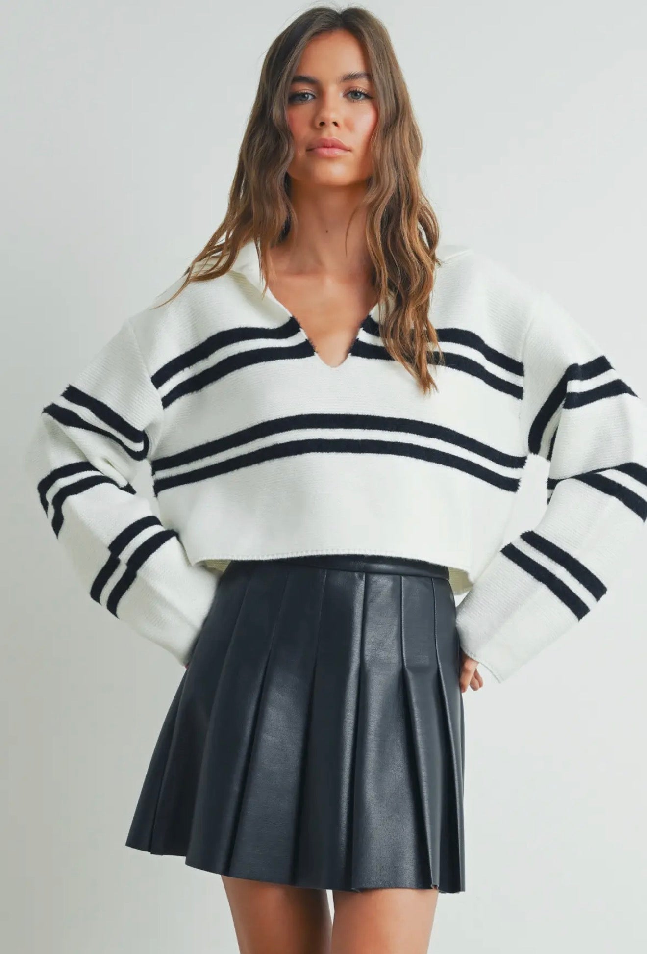 Crop sweater top