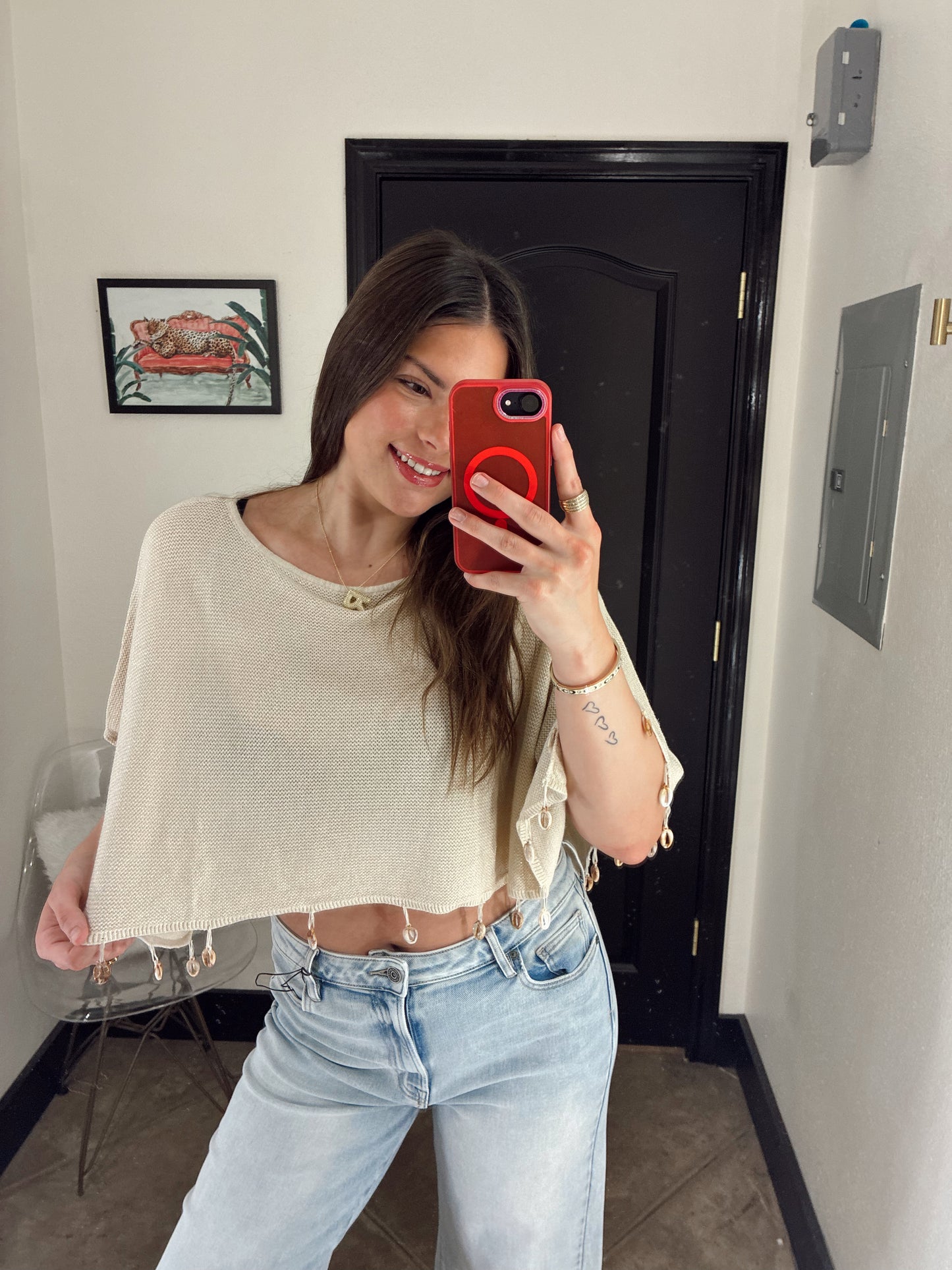 Beaded Shell Poncho
